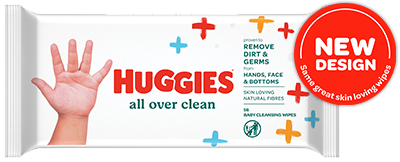 a pack of huggies all over clean wipes that can be a big help when starting to wean your baby