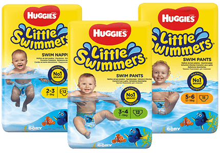 3 packs of huggies little swimmers